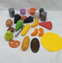 Lot Of (24) Pretend Play Food Plastic Toys Banana Pretzel Grape Mushroom - £23.26 GBP