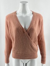 Madewell Sweater Size M Blush Pink V Neck Surplice Long Sleeve Pullover ... - £19.71 GBP