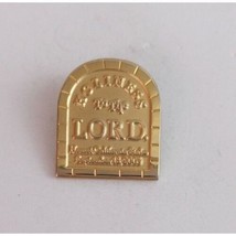 Vintage Holiness To The Lord Religious Gold Tone Lapel Hat Pin - £6.45 GBP
