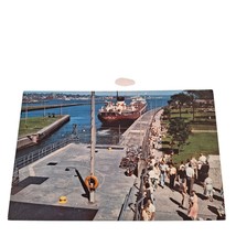 Postcard The Soo Locks Sault Ste Marie Michigan Chrome Unposted - £5.67 GBP