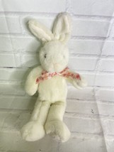 VTG Charter Club White Floral Pink Bow Bunny Rabbit Plush Stuffed Animal Toy - £51.56 GBP