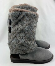 Muk Luks Womens Shawna Sweater Boots Color Grey Size 9M - £116.37 GBP