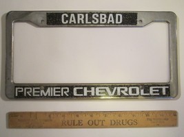 LICENSE PLATE Plastic Car Tag Frame CARLSBAD PREMIER CHEVROLET Dealer 14E - $12.48