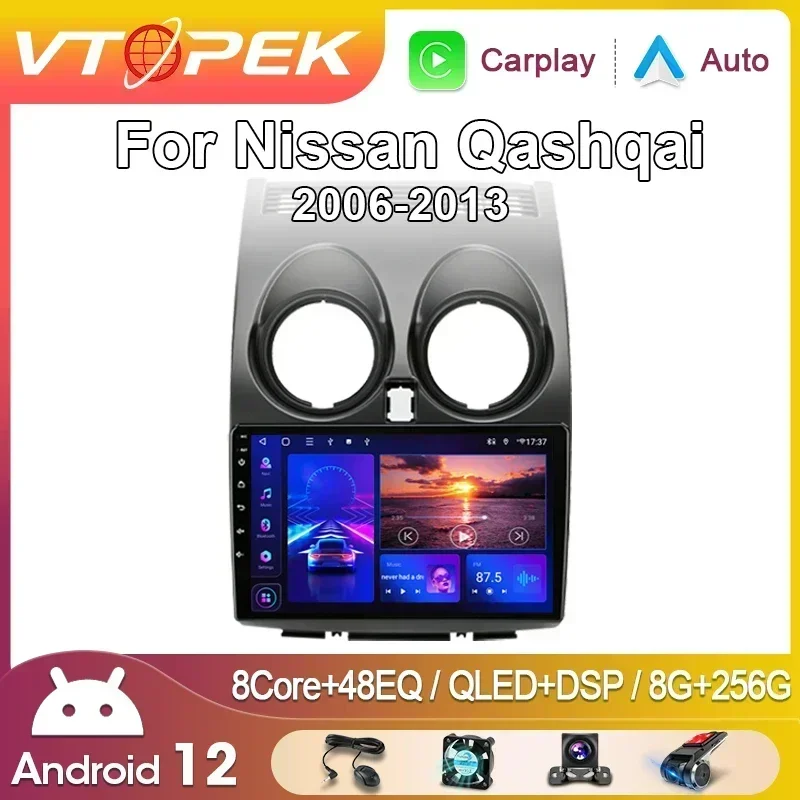 Vtopek 9&quot; 4G Carplay DSP RDS 2din Android 12 Car Radio Multimedia Video Player - £87.73 GBP+