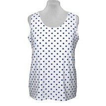 Chicos Dot Contemporary Tank Top Womens 16 Chicos 3 Basic Knit Blue Dots - £22.79 GBP