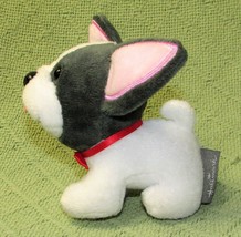 Hallmark French Bulldog 4&quot; Mini Plush Puppy Luv Stuffed Animal Red Bow Tie - £7.19 GBP