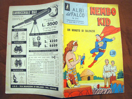 1962 NEMBO KID Albi del Falco ORIGINAL 314 SUPERMAN ONE MINUTE OF SILENC... - £10.19 GBP