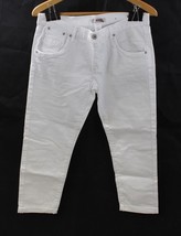 Dress Barn Women Cropped Jeans White Cuffed Size 4 - £12.38 GBP