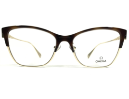Omega Eyeglasses Frames OM 5001-H 052 Brown Tortoise Gold Cat Eye 54-17-140 - £124.86 GBP