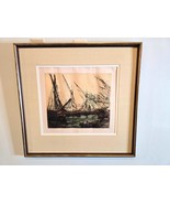 French Ships Fishing Boats Art Lithography from Louvre Museum in France - €194,53 EUR