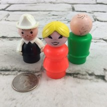Vintage Fisher Price Little People Woman Man Fire Chief - $11.88