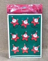 Vintage Hallmark Star Shaped Santa Claus Christmas Stickers Encouragement - £4.69 GBP