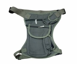Hinsper Canvas Sports Racing Drop Leg Bag Tactical Waist Bag For Man Army Green - £15.78 GBP