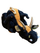 Ganz Webkinz Black Lava Dragon No Code Plush Stuffed Animal - £11.65 GBP