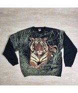 Vintage Fruit Of The Loom Sweatshirt Mens 2XL Tiger Graphic Crewneck AOP... - $1,111.78 MXN