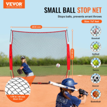 7x7 ft Barricade Backstop Net, Portable Practice Screen for Baseball, Softball - £65.78 GBP