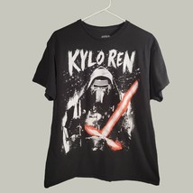 Star Wars Mens Shirt Large Kyloren Black Casual Short Sleeve - $9.75