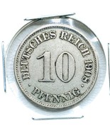 1908 A German Empire 10 Pfennig Coin - $78.87 MXN