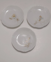 S and C Austria porcelain butter pat plates floral vintage 3 inch set of... - £8.93 GBP