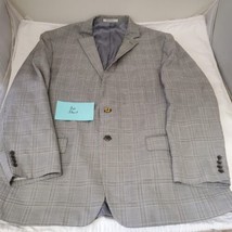 Joseph Abboud Fairway Jacket Marlane Gray 100% Wool Stripe Blazer Suit 50L - £23.36 GBP