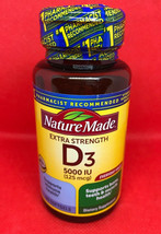 Nature Made Vitamin D3 Softgels Immune Support, 5000 I.U (125mcg), 100 C... - $12.99