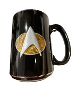 Star Trek Mug Ceramic Pewter Emblem By Rawcliff Blue with Silver Trim 1994 - $246.06 MXN