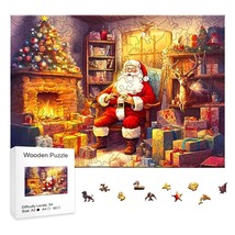 Wooden Jigsaw Puzzle Christmas Eve Santa A4 Medium Size 11.69 ins. x 8.27 ins. - £15.17 GBP