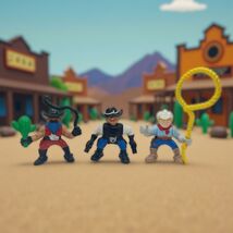 Fisher Price Toys Great Adventure Figures Wild West Cowboy Cactus Lasso ... - $19.39