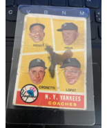 1960 Topps #465 NY Yankees Coaching Staff baseball card - €4,34 EUR