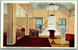 Interior Old Fort Herkimer Church Herkimer New York NY UNP WB Postcard H9 - £4.04 GBP