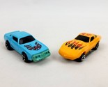 (Lot of 2) 1980 Kidco Burnin&#39; Key Car Yellow Corvette &amp; Firebird Blue  - $14.84