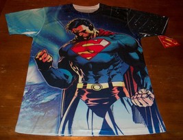 Superman Man Of Steel Dc Comics Jersey T-Shirt Small New w/ Tag - £19.89 GBP