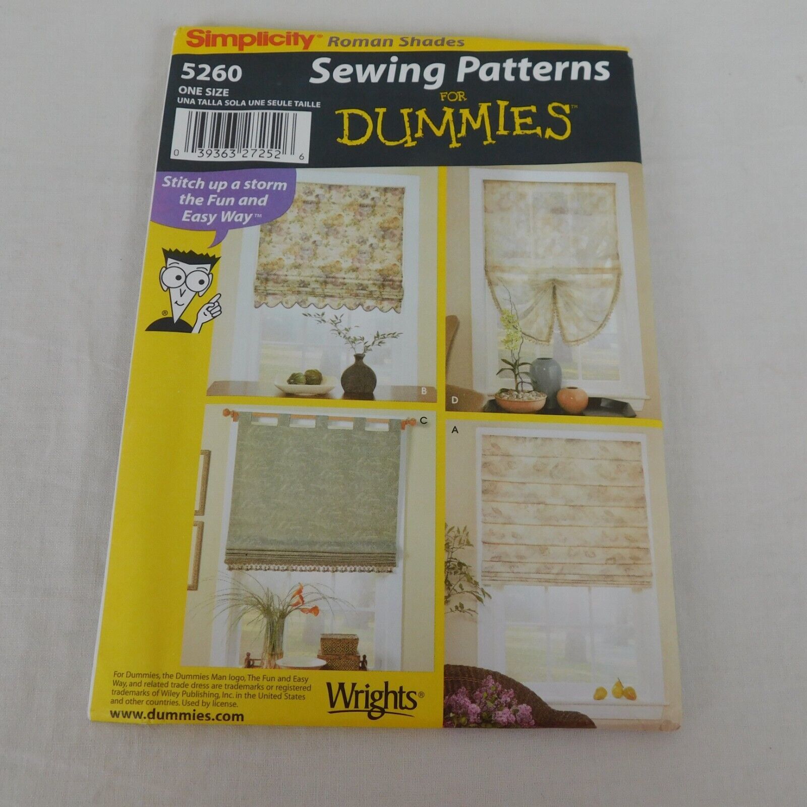 Simplicity Sewing Pattern 5260 Roman Window Shades 4 Styles Home Decor 2003 - £7.67 GBP