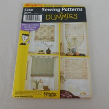 Simplicity Sewing Pattern 5260 Roman Window Shades 4 Styles Home Decor 2003 - £7.65 GBP