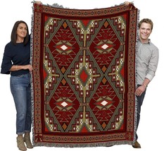 Native American-Inspired Southwest Trailwalker Blanket (72X54), A Woven Cotton - £71.37 GBP