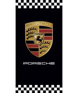 Porsche Flag Black White Vertical 3X5 Ft Polyester Banner USA - $20.00