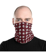 Halloween Skulls Design Chocolate Cosmos Breathable Washable Neck Gaiter - $16.45