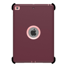 Heavy Duty Case With Stand MAROON/LIGHT Pink For I Pad 5 2017 - £10.96 GBP