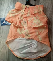 Peach Colored Hawaiian Dog Shirt Size Medium - £10.92 GBP