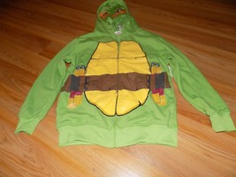 Size Medium 8 Teenage Mutant Ninja Turtles TMNT Hoodie Jacket Michelangelo EUC - £18.96 GBP