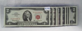 10 Consecutive 1963 $2 Red Seal Notes Offset Printing Error PC-492 - $770.93