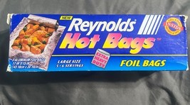 Vintage Reynolds Hot Bags 3 Pack Large Size Aluminum Foil Bags Discontin... - $364.70 MXN