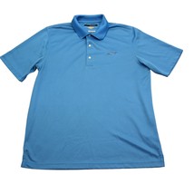 Greg Norman Shirt Mens M Blue Polo Golf Short Sleeve Play Dry Casual - £18.14 GBP