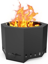 Onlyfire Outdoor Smokeless Fire Pit, 24 Inch Outside Wood Burning, And P... - £204.59 GBP