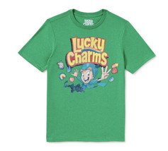 Lucky Charms Kid&#39;s Short Sleeve Graphic T-Shirt Size X Large 14-16 Green - £15.99 GBP