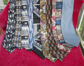 10 Mens Silk Neck Ties Pierre Cardin Stafford Grateful Dead Silk Accents Lot - £15.78 GBP