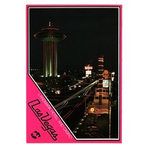 Landmark Hotel Casino Las Vegas Vintage Postcard Night Lights Strip Vacation - £7.45 GBP