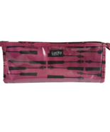Vintage Lucky Magazine Cosmetic Toiletries Makeup Bag Pouch Case Pink - $15.94 CAD