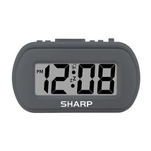 Sharp Digital Alarm Clock – Tactile Plastic Case with Soft Rubberized Finish - B - $19.78