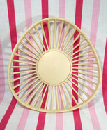 Vintage Triangle Atomic Spoke Plastic Beige Basket for Biscuits Buns Bre... - $6.00